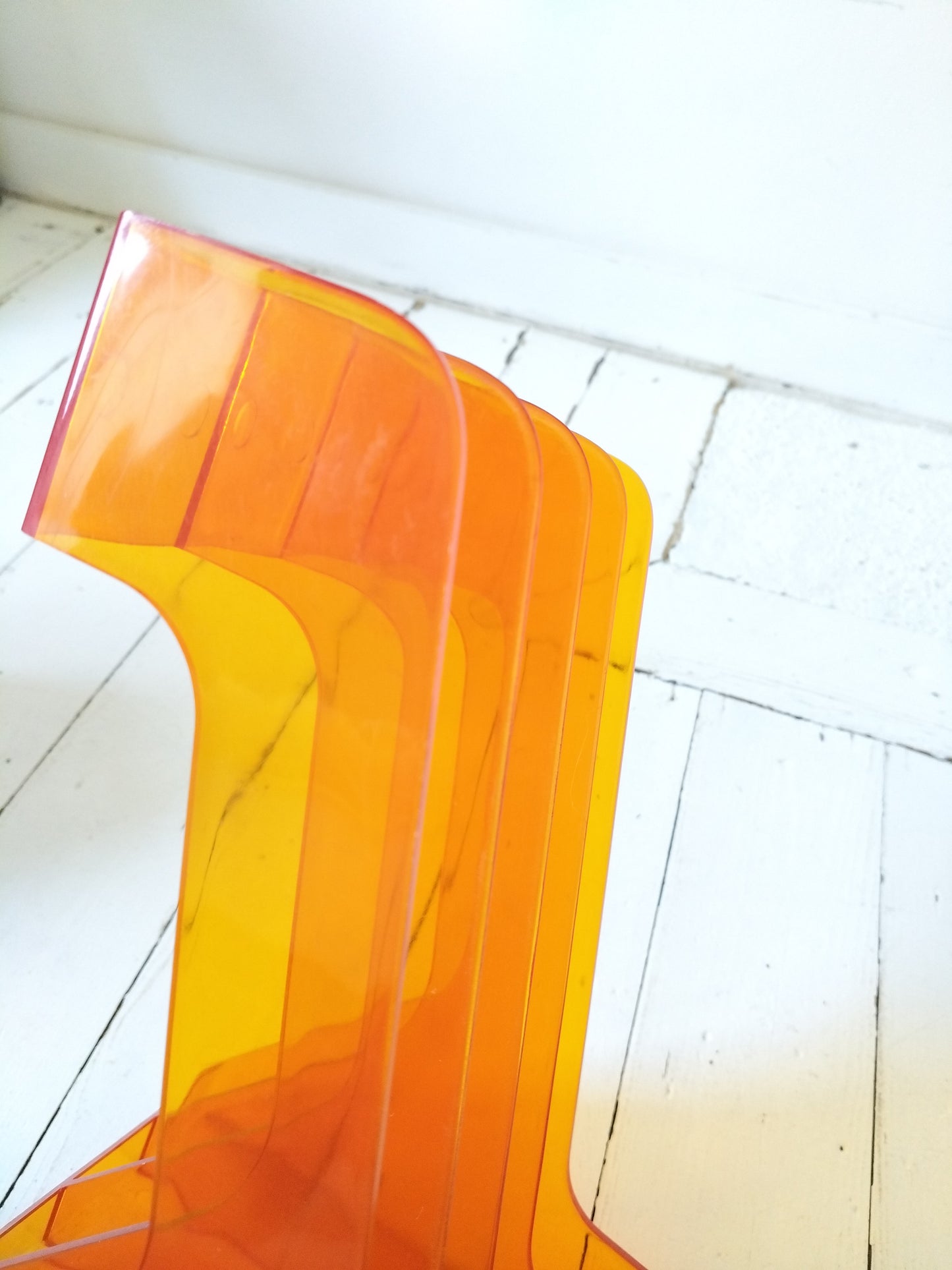Range-vinyles 33T en plexi orange !!priorité à Mathilde!!
