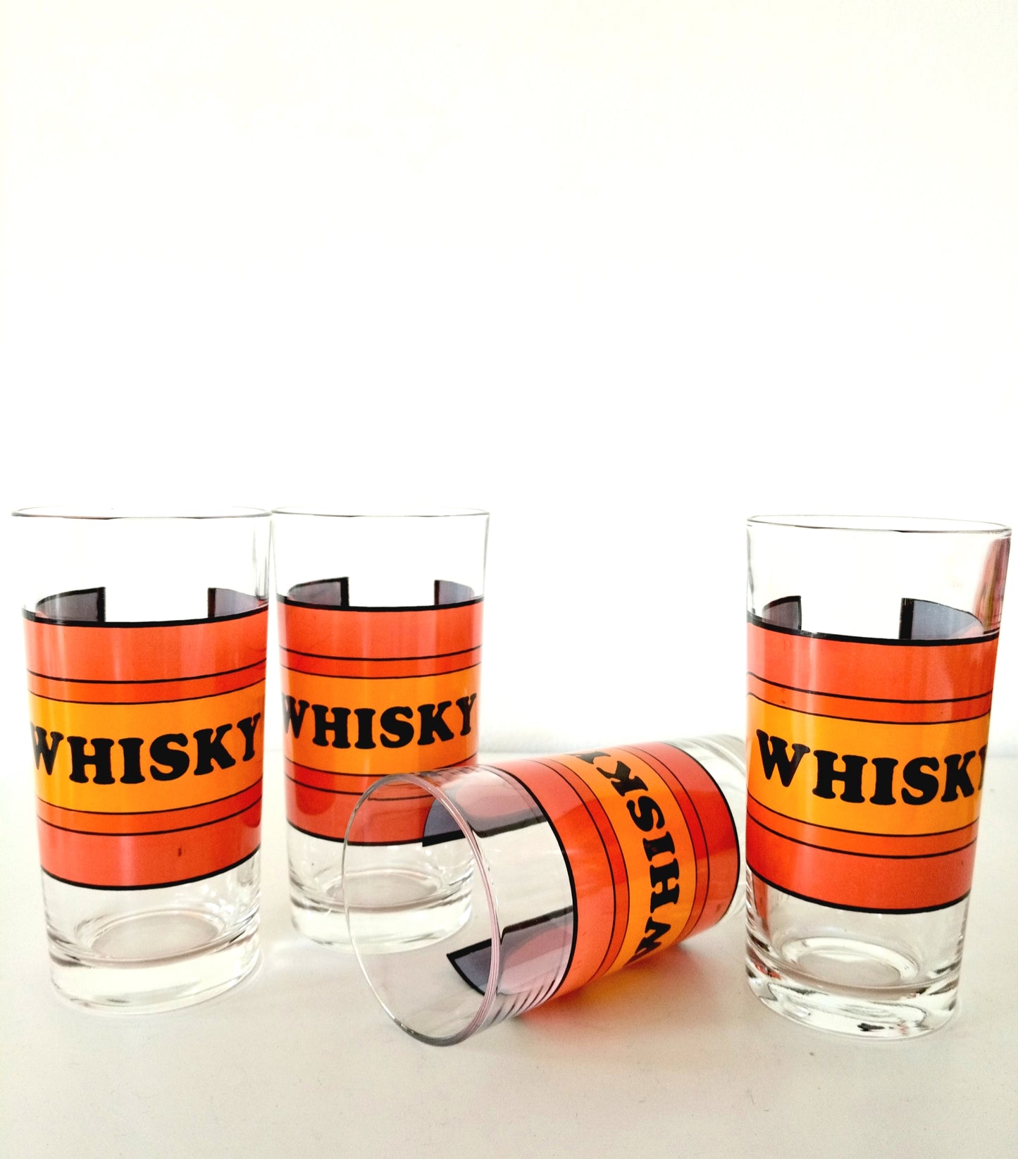 Ensemble de 4 verres à whisky 70's