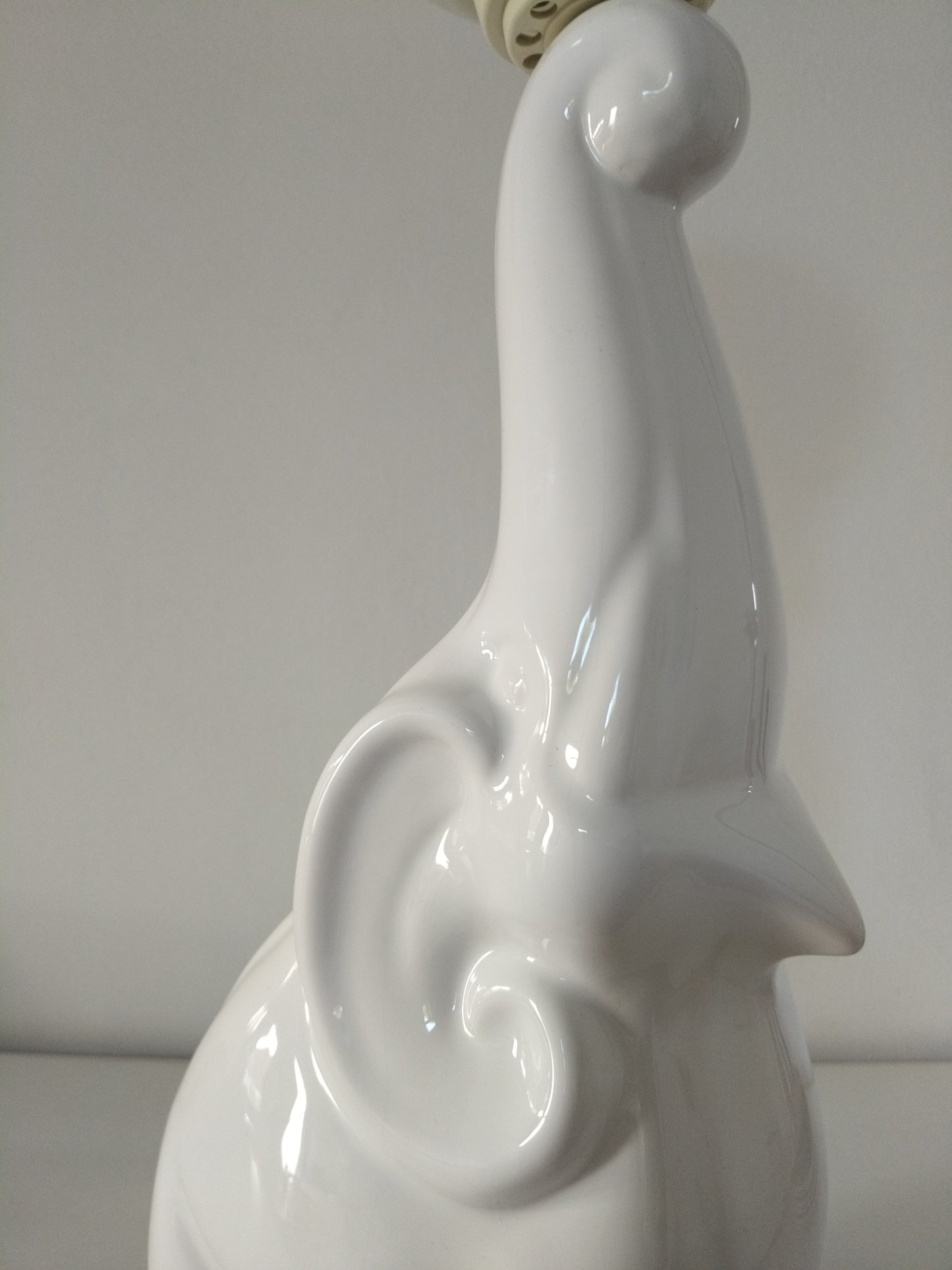 Grande lampe éléphant vintage  en céramique