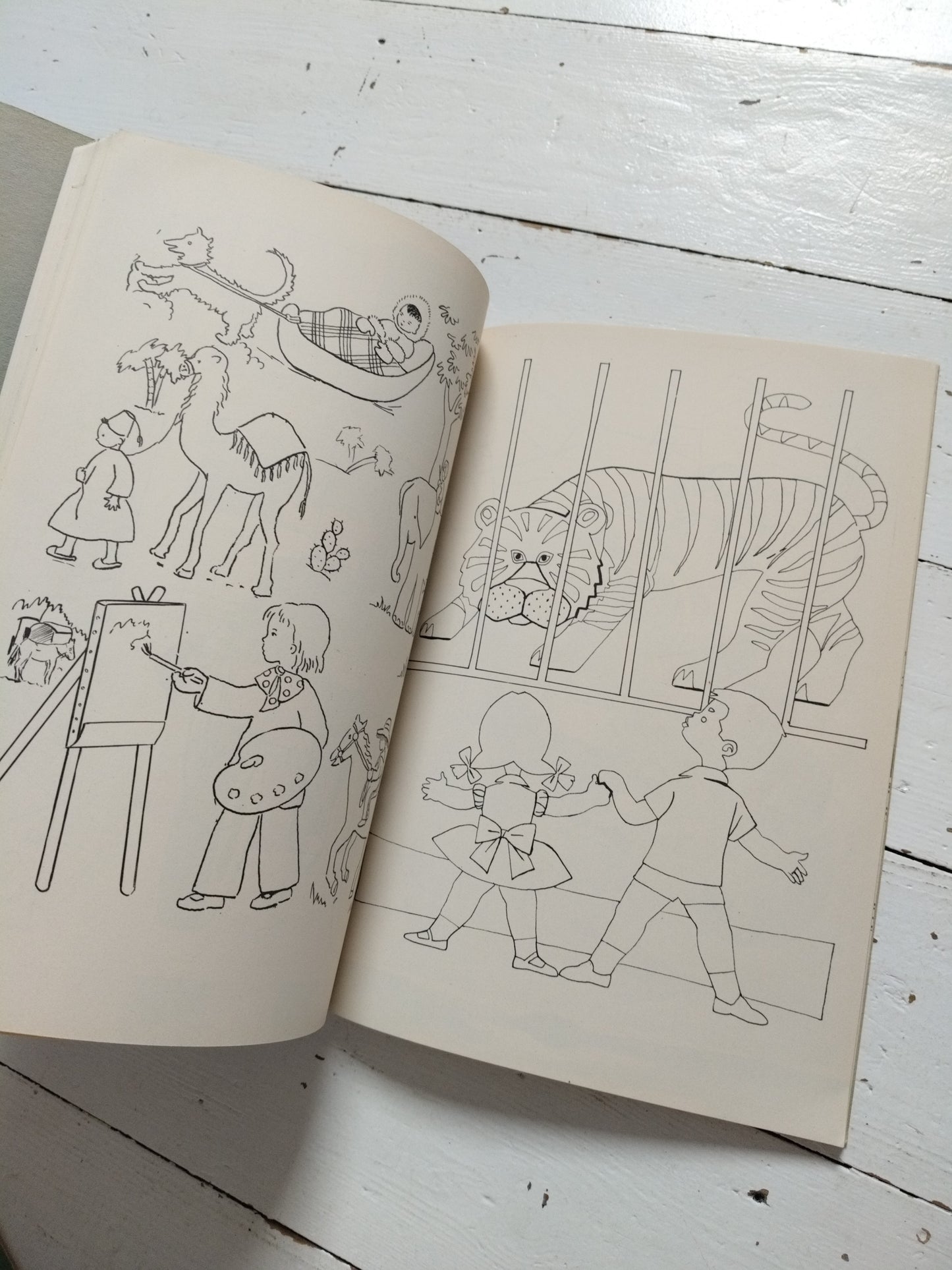 Ancien livre de jeux et coloriage vierge - cetaitmieuxavant