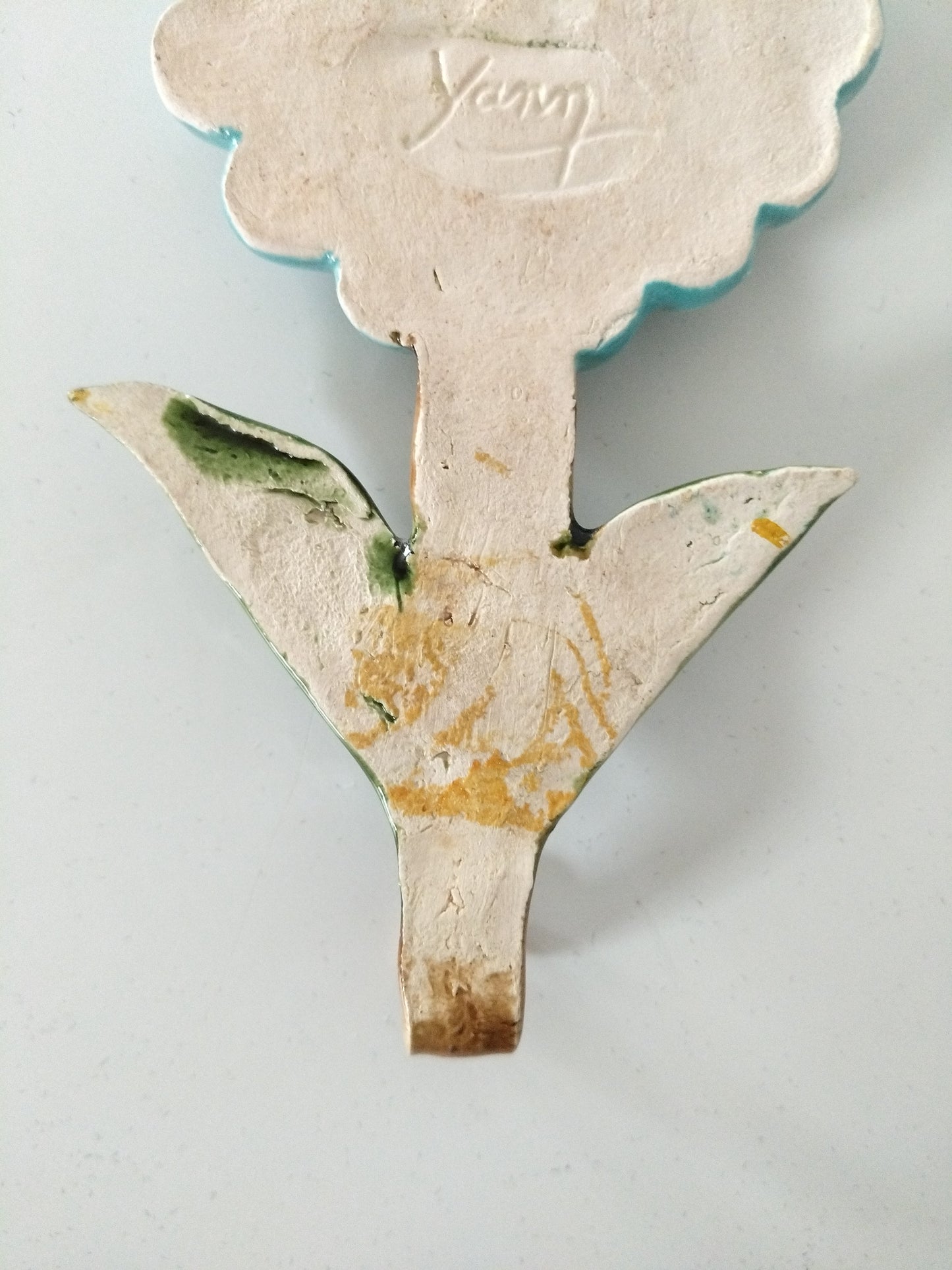 Patère murale fleur en céramique Yann - cetaitmieuxavant