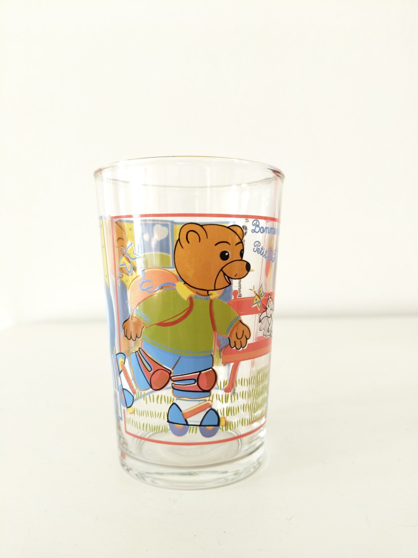 Verre Petit Ours Brun publicitaire Pomme d'Api 1988 et 1999 au choix - cetaitmieuxavant