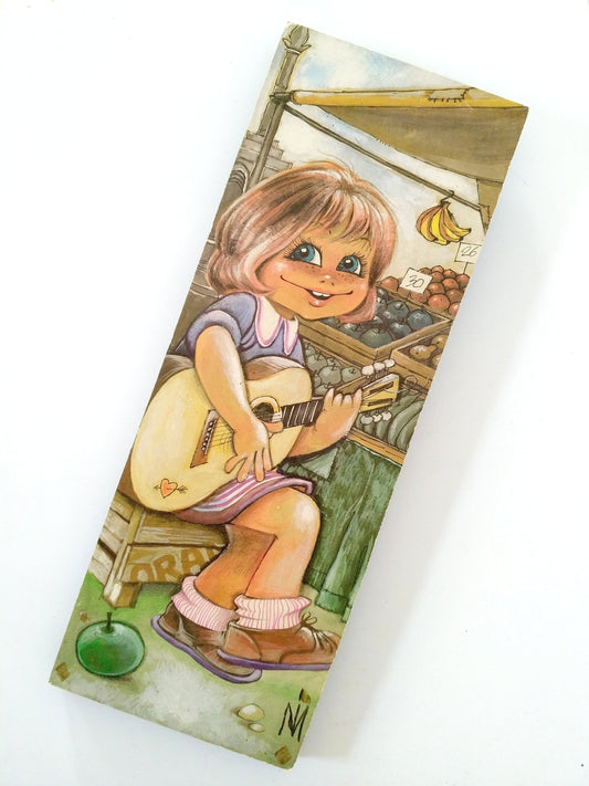 Illustration murale sur bois