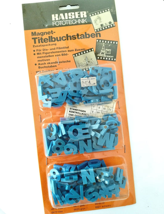 169 lettres, chiffres et éléments de figures magnétiques en plastique Kaiser Fototechnik Germany - cetaitmieuxavant