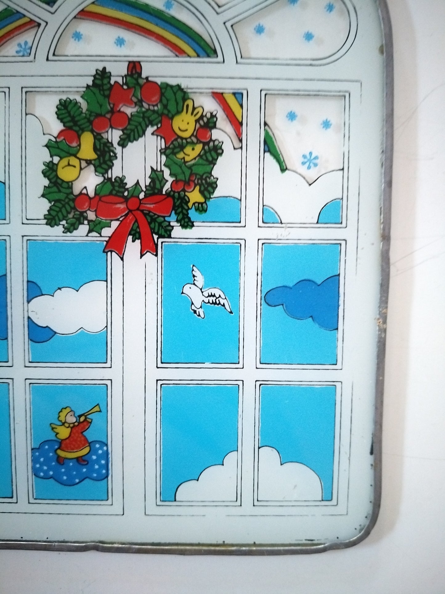 Vitrail mural de Noël