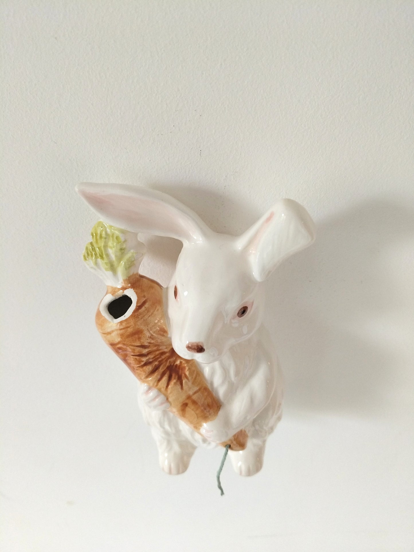 Dévidoir à ficelle lapin mural en céramique