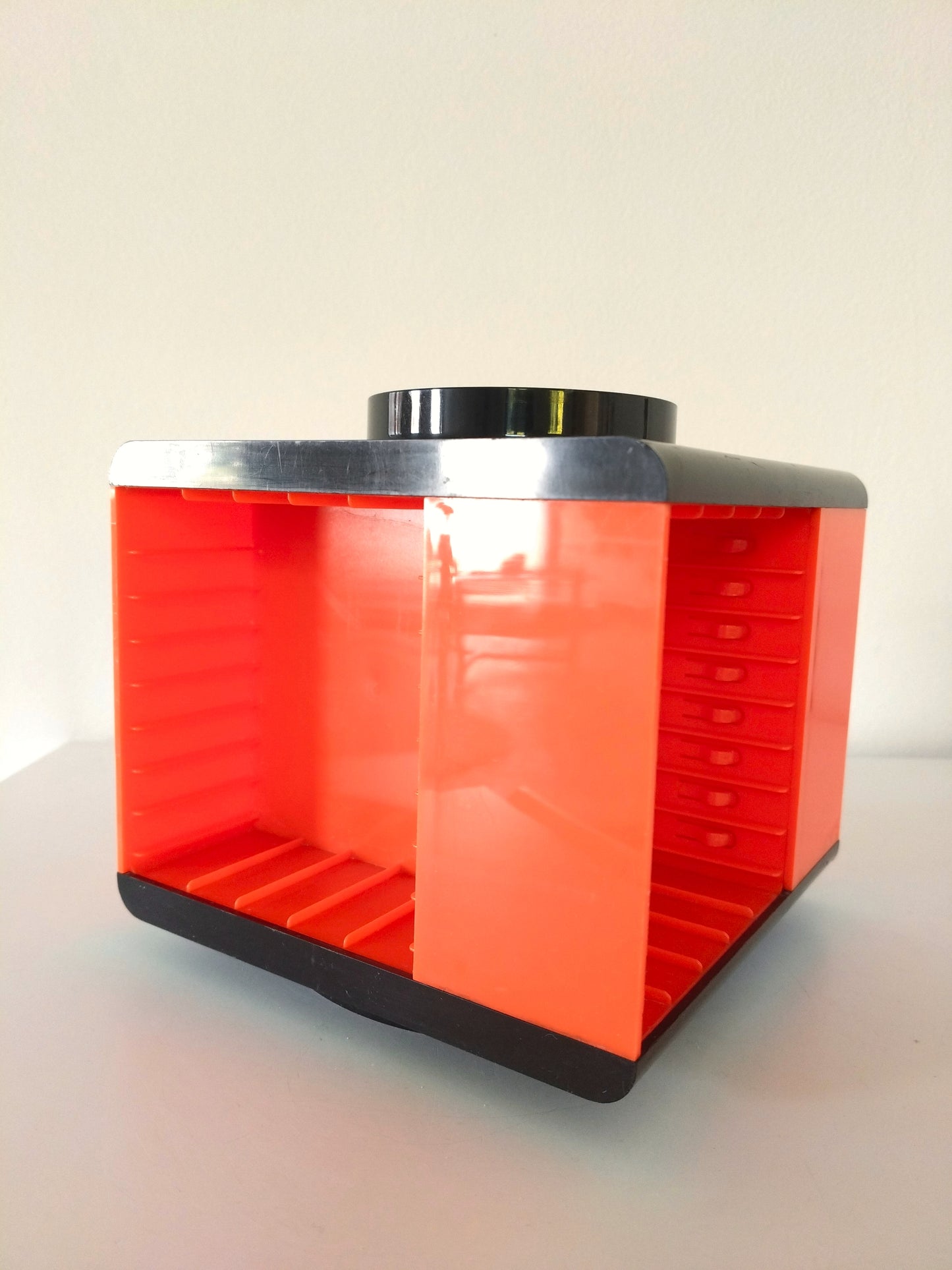 "Cassettes bar"/ carrousel à cassettes/ range-cassettes audio Schott en plastique