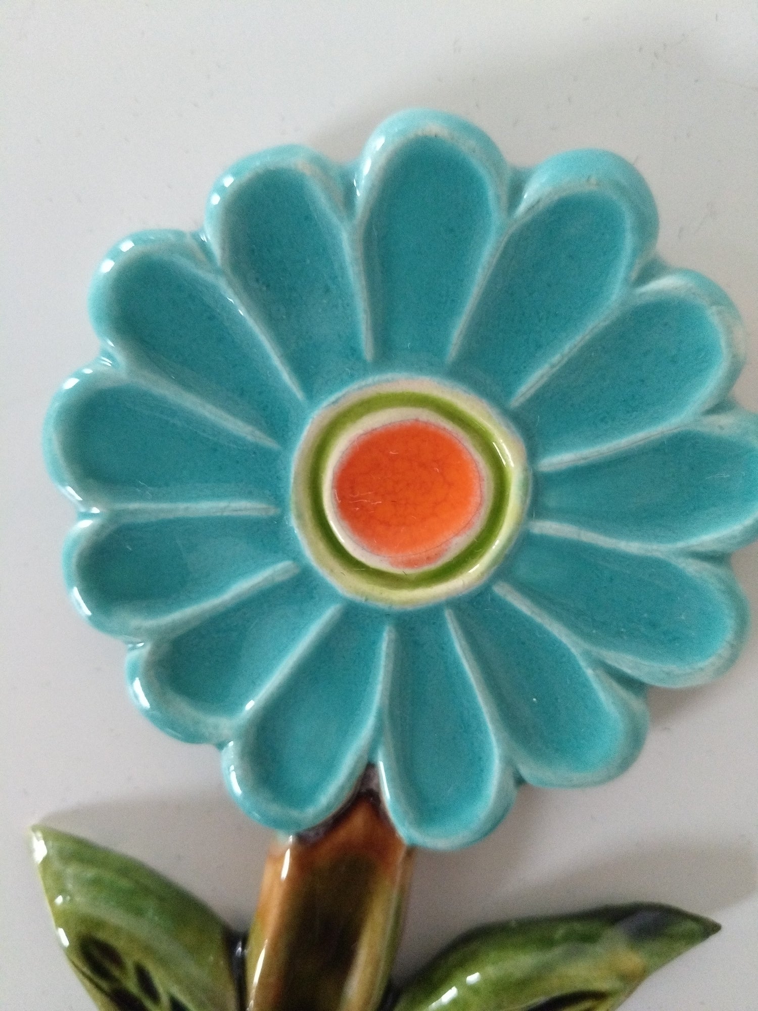 Patère murale fleur en céramique Yann - cetaitmieuxavant