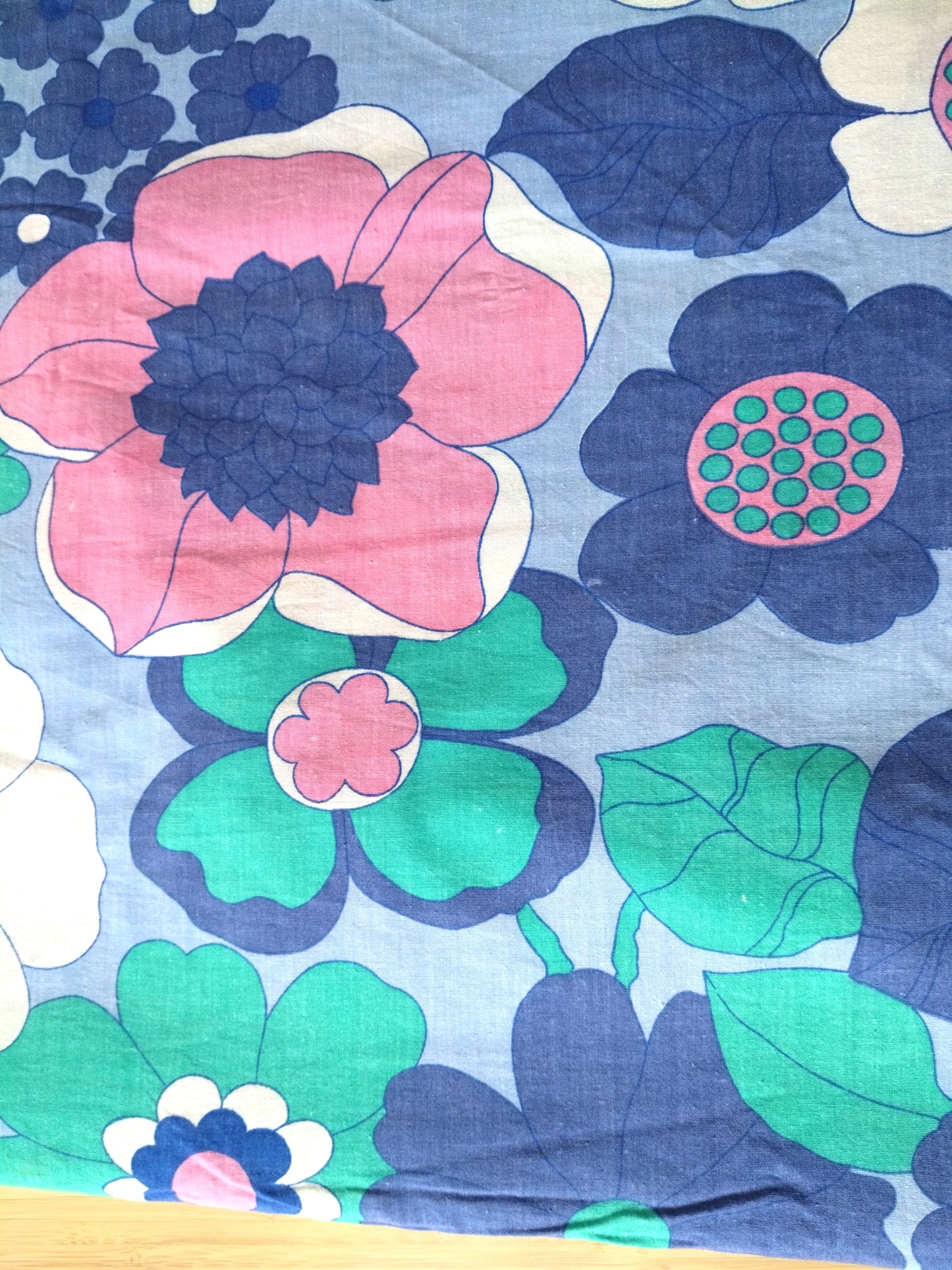 Drap plat flower power en coton 270 x 204cm - cetaitmieuxavant