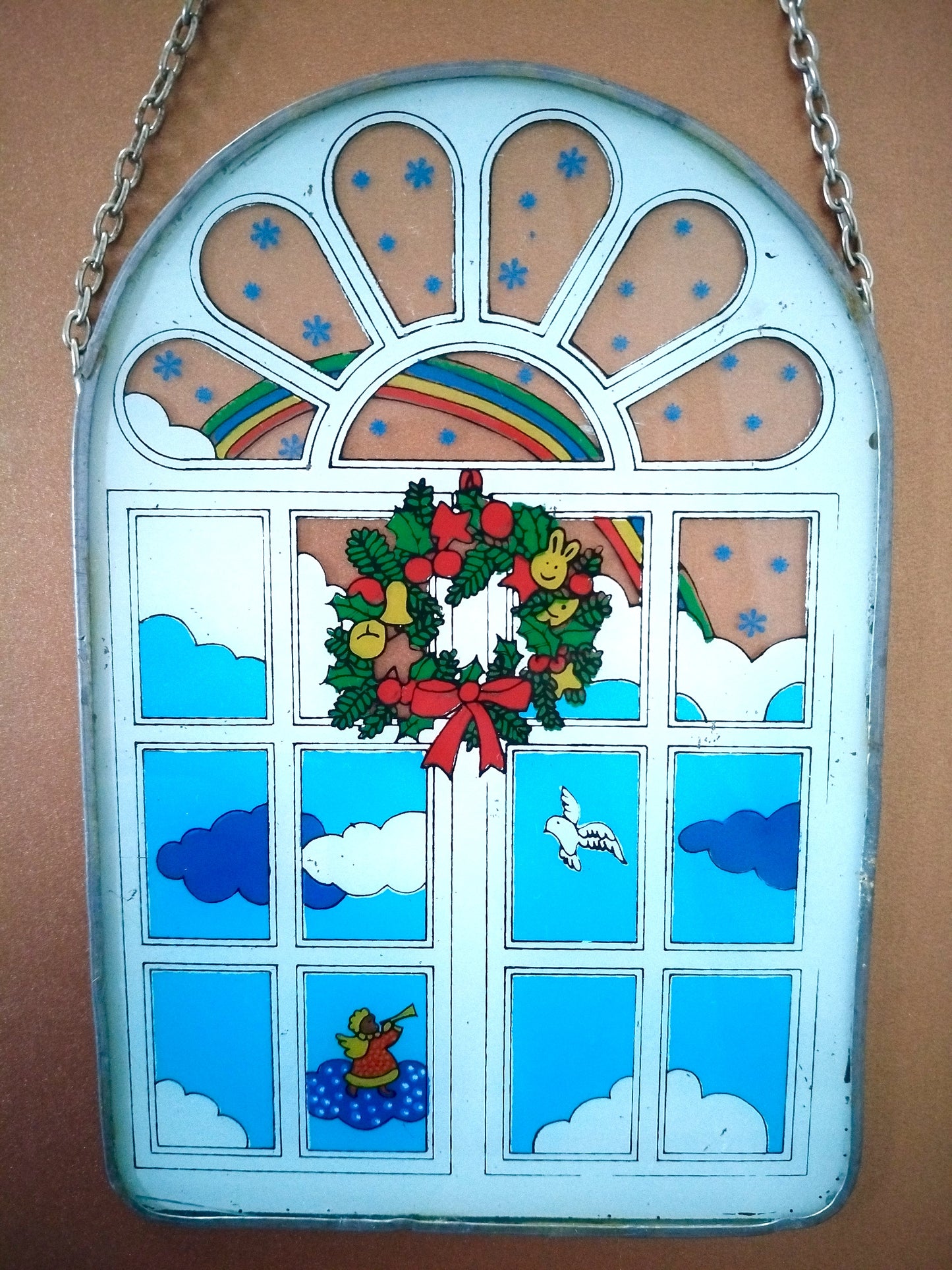 Vitrail mural de Noël