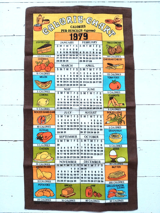 Calendrier en tissu 1979 Irish cabin Irlande