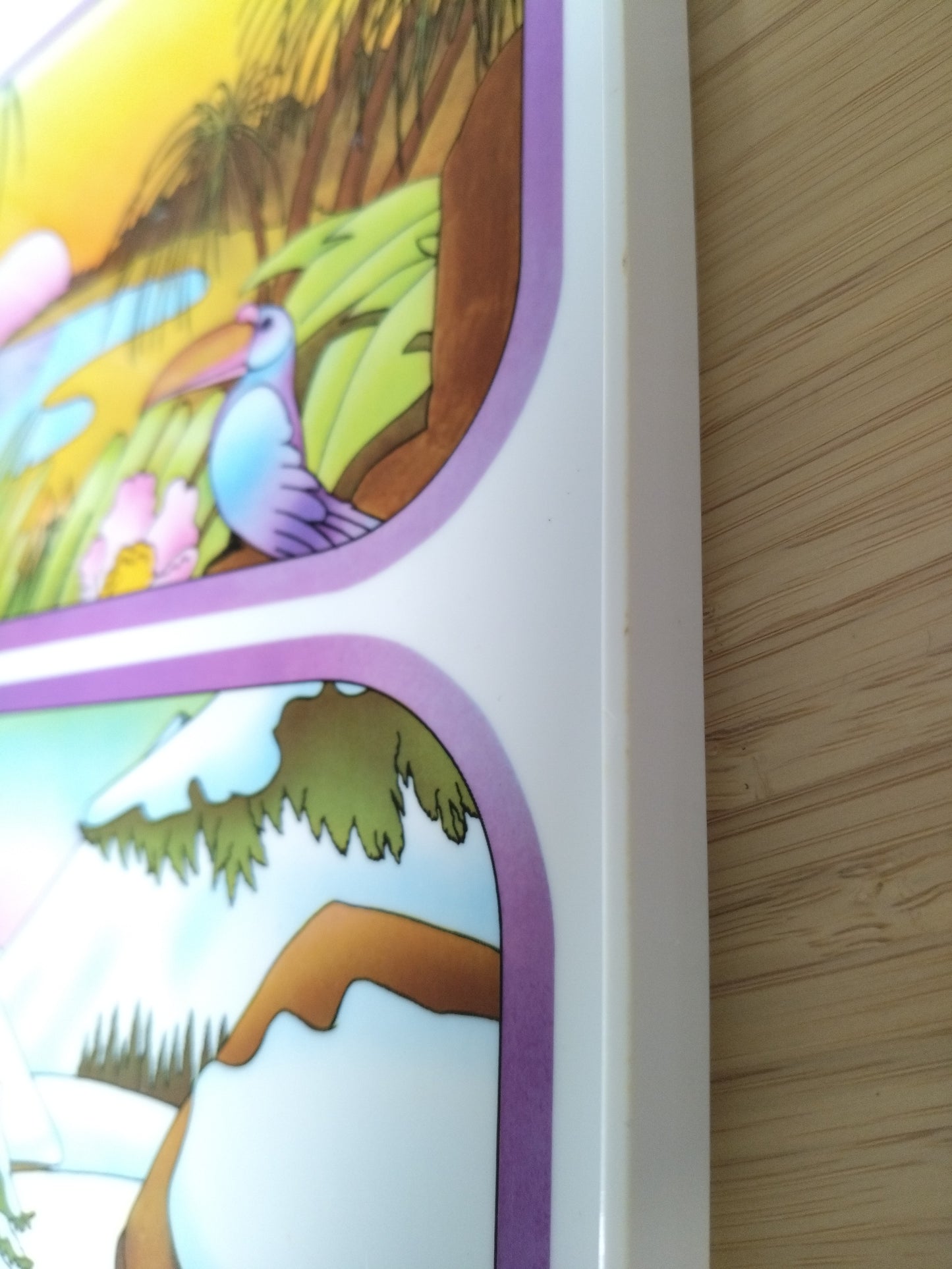 Plateau "les quatre saisons" en plastique par Tupperware 80's