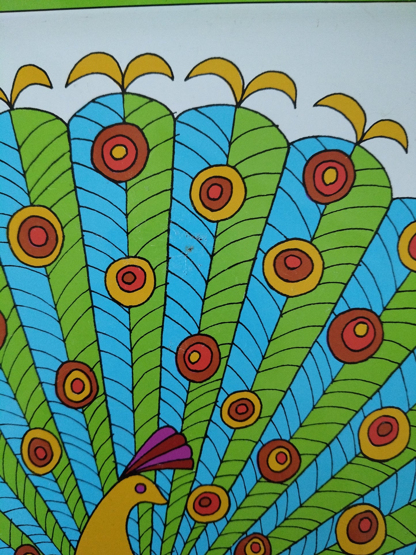 Plateau métallique paon publicitaire Préfontaines Edery