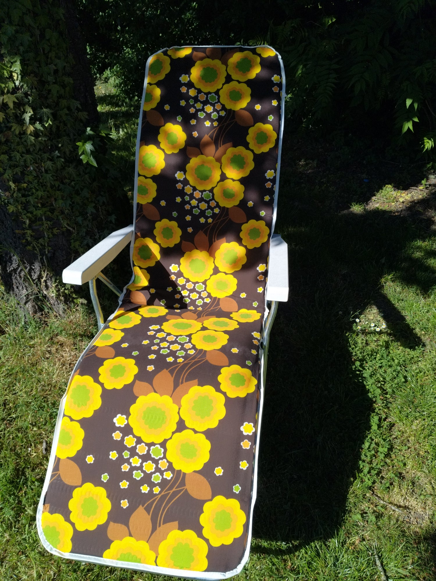 Chaise longue/ relax Ricco flower power - cetaitmieuxavant