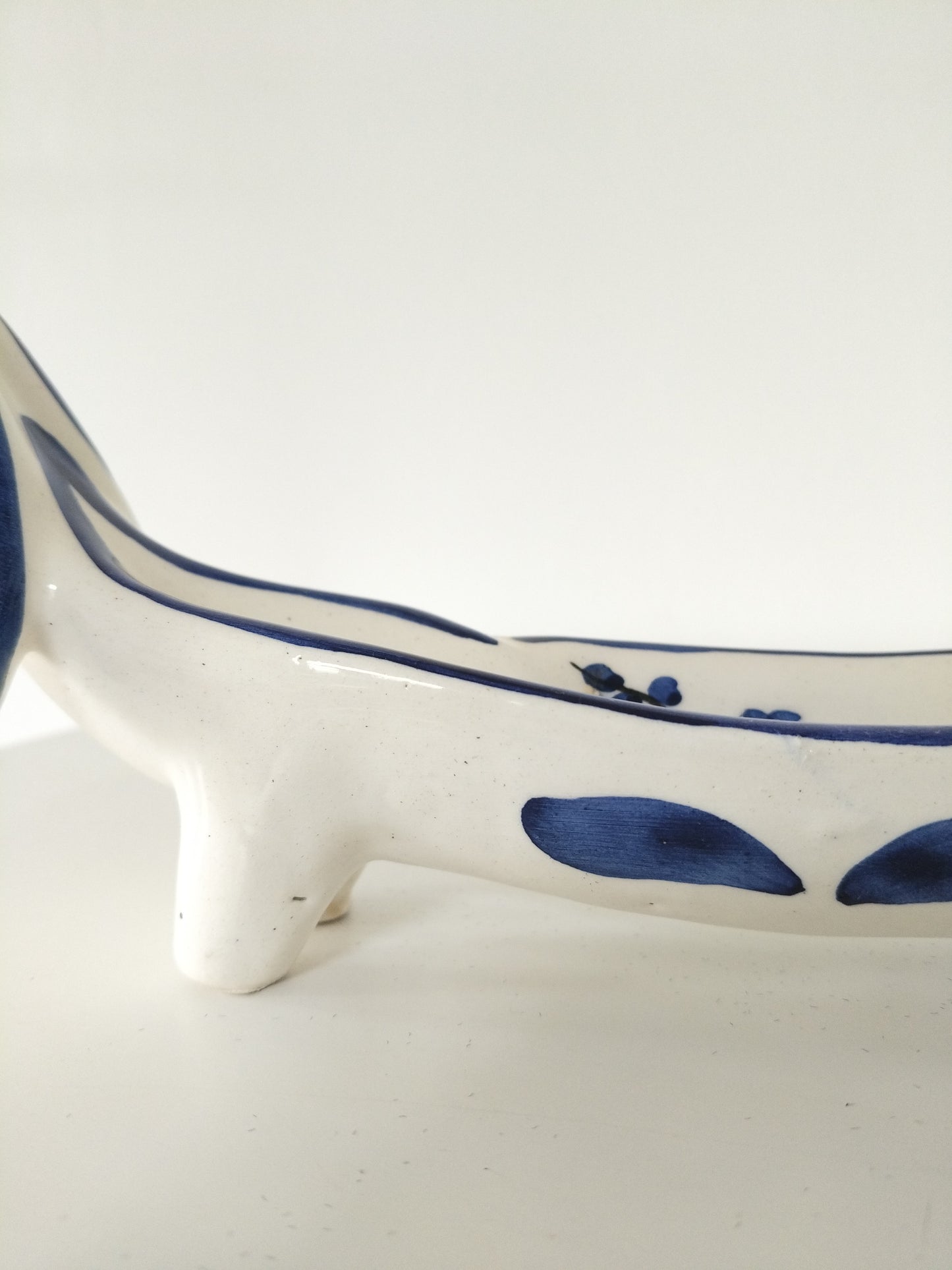 Cendrier/ vide-poches/ porte-bijoux chien saucisse teckel en céramique - cetaitmieuxavant