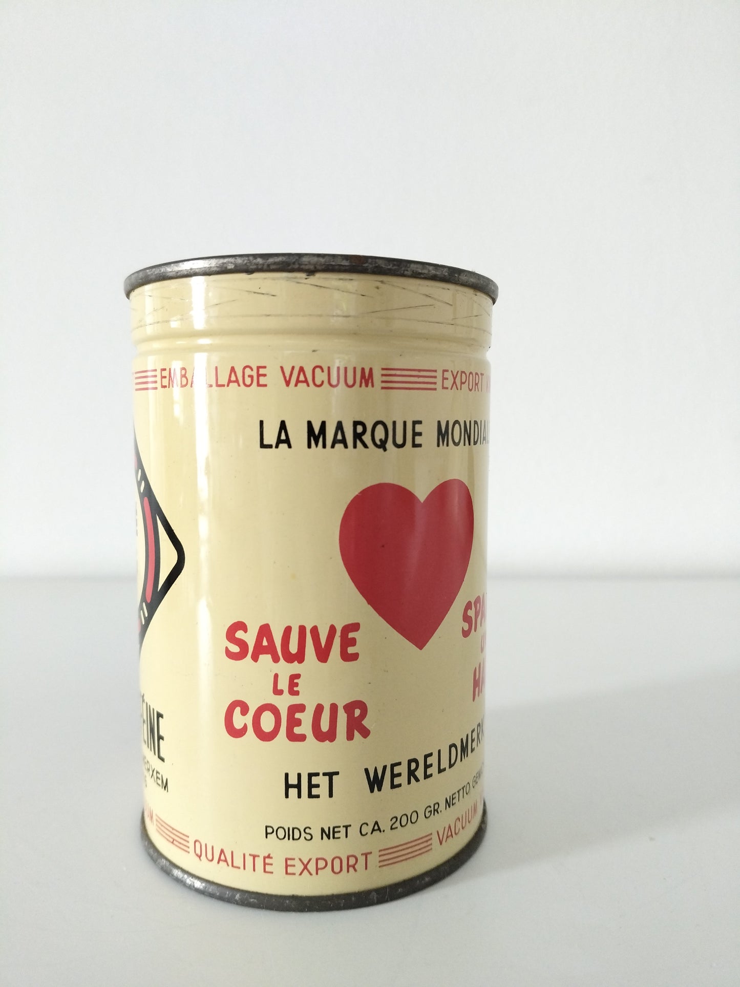 Ancienne boîte métallique scellée café Hag 50's