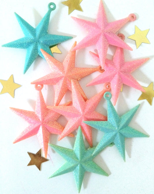 5 petites étoiles roses ou 3 turquoises au choix