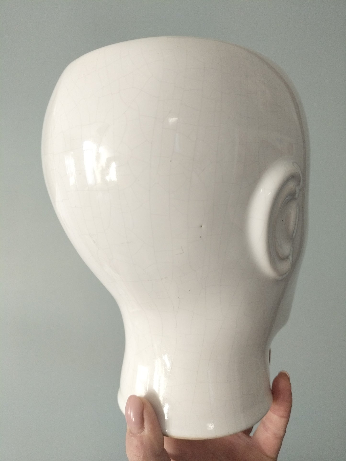 Grand cache-pot tête d'homme en céramique - cetaitmieuxavant