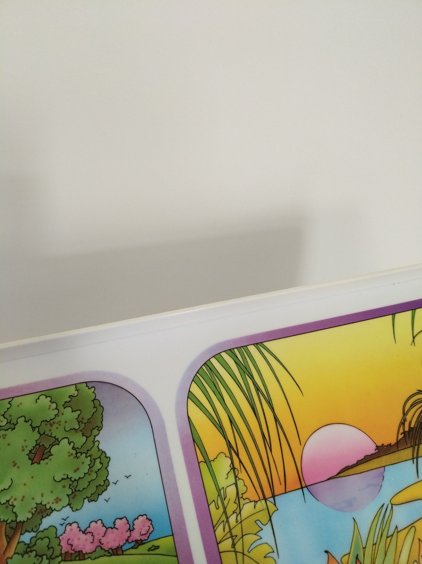 Plateau "les quatre saisons" en plastique par Tupperware 80's