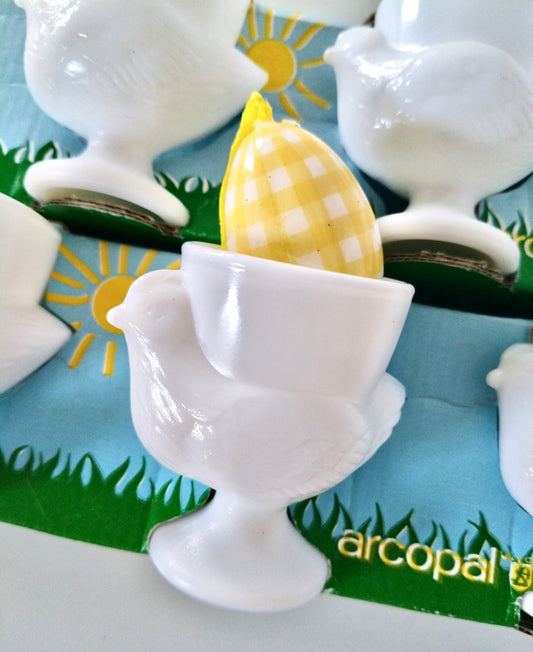 Set de 2 coquetiers poule Arcopal (3 sets disponibles) - cetaitmieuxavant