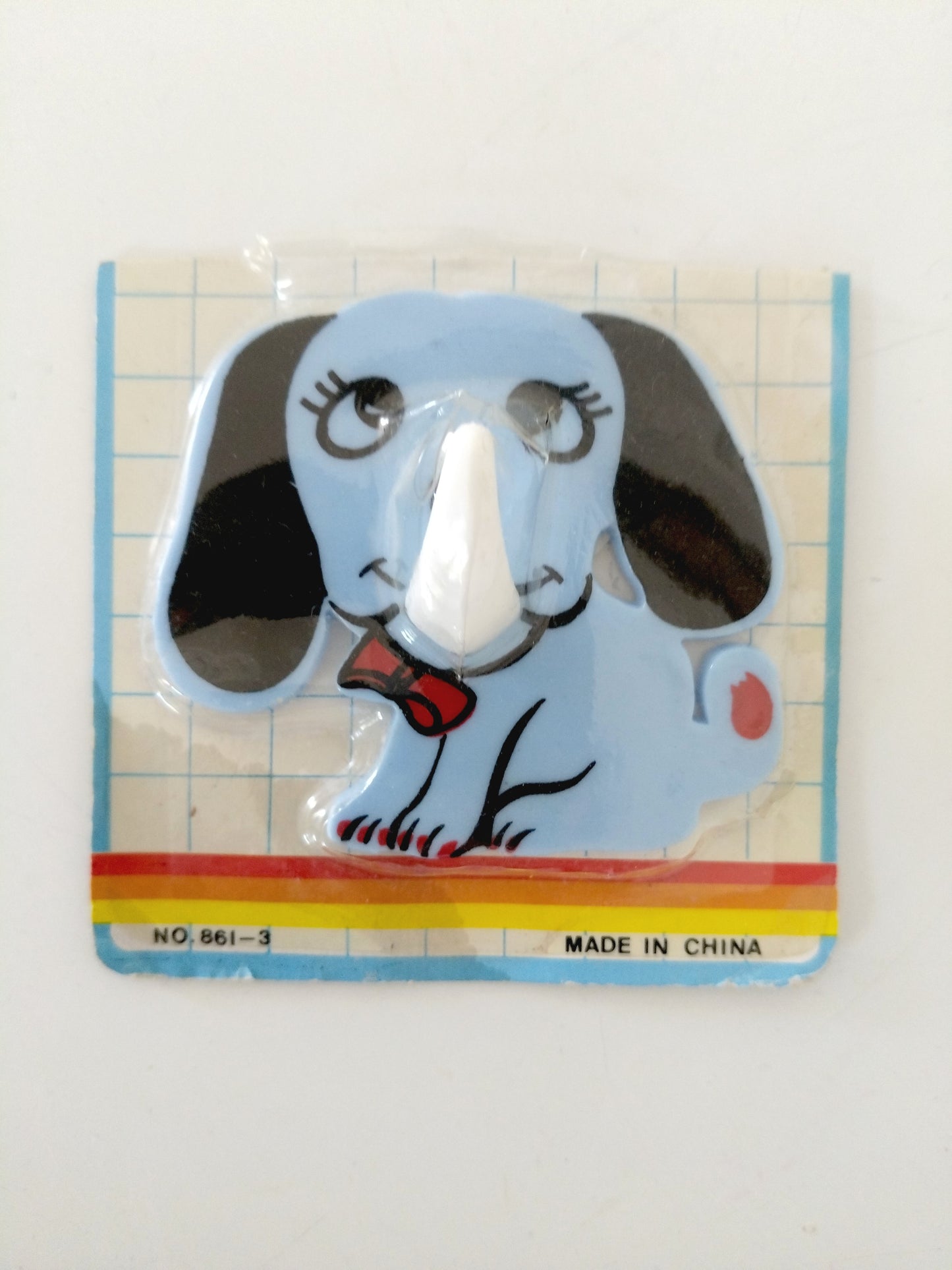 Crochet/ porte-torchon adhésif  chien en plastique