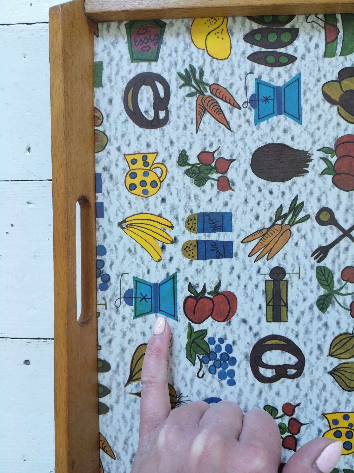 Plateau bois et plastique mélaminé 60's - cetaitmieuxavant