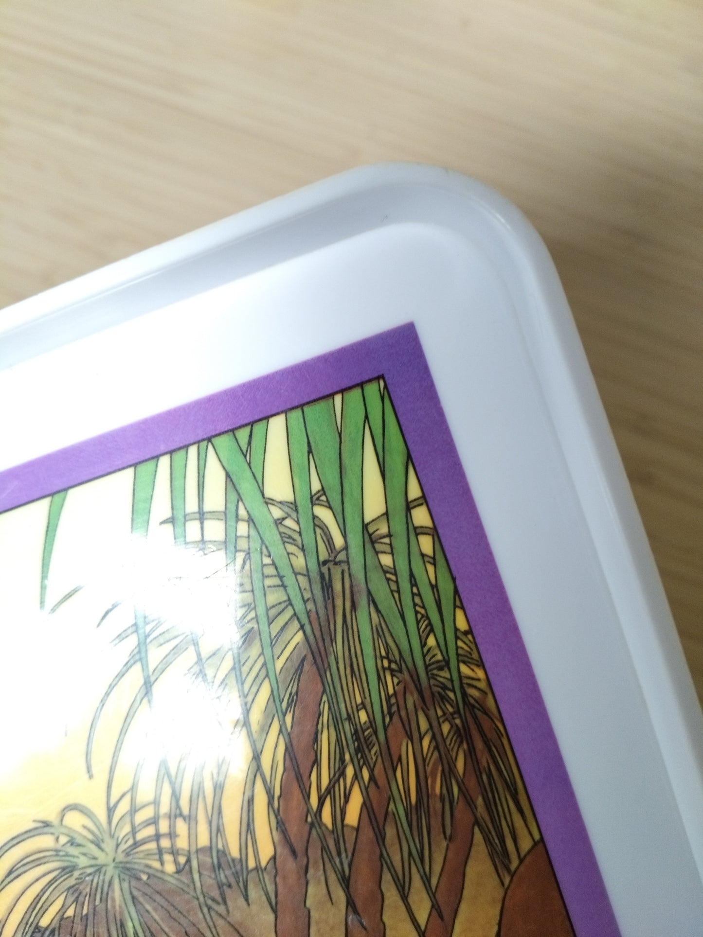 Plateau "les quatre saisons" en plastique par Tupperware 80's