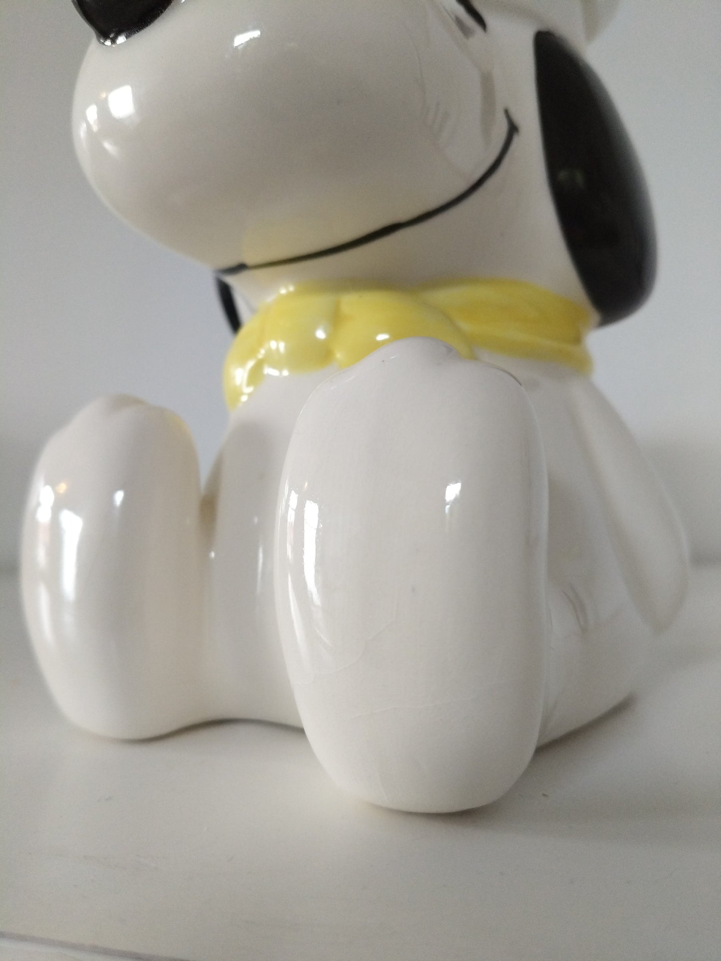 Pot boîte bocal à biscuits en céramique Snoopy cuisinier Japan United Feature Syndicate, Inc 1958-1966