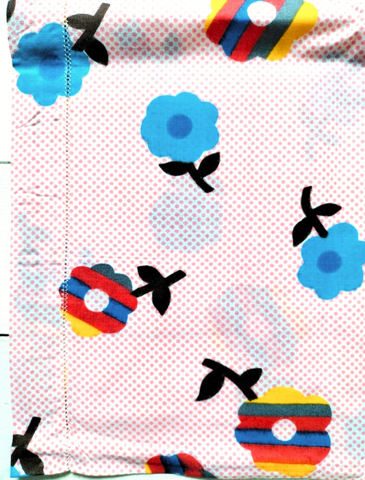 Taie d'oreiller/ traversin flower power coton synth 82 x 49,5cm - cetaitmieuxavant