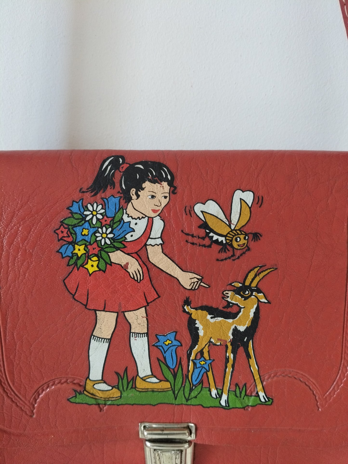 Petit sac bandoulière simili cuir 60's