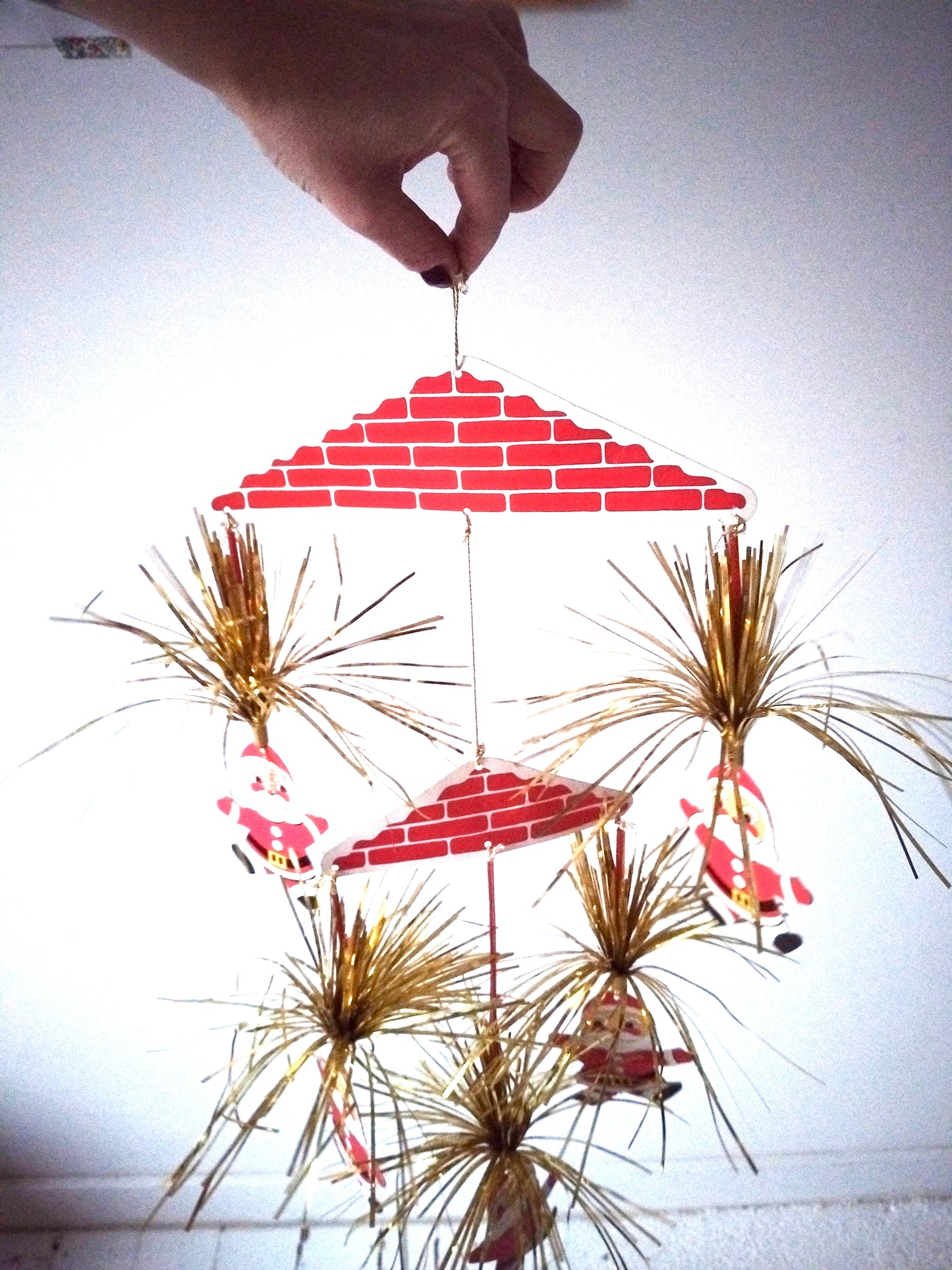 Mobile de Noël cartonné vintage