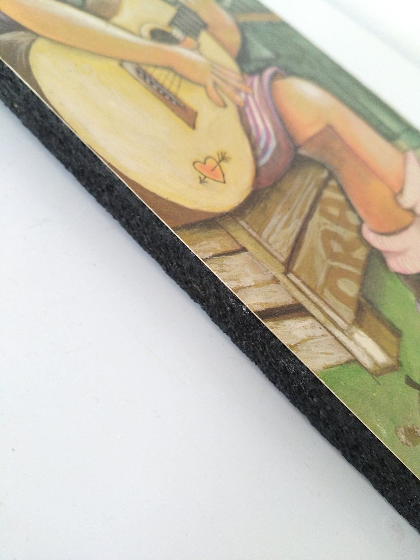 Illustration murale sur bois