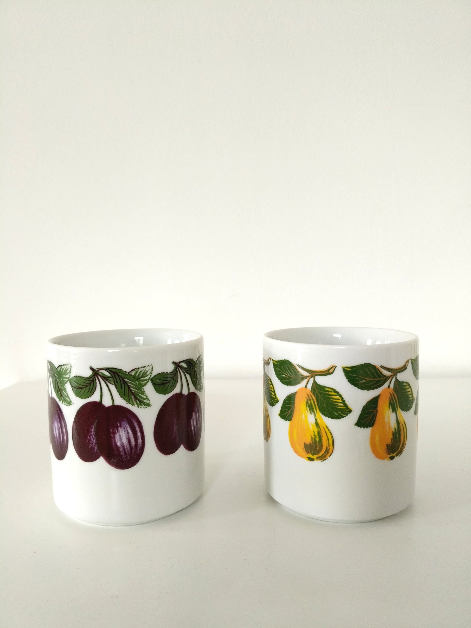 Mug en porcelaine Bareuther Bavaria poires ou prunes au choix - cetaitmieuxavant