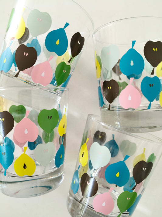 Duo de verres Ikea décor poires