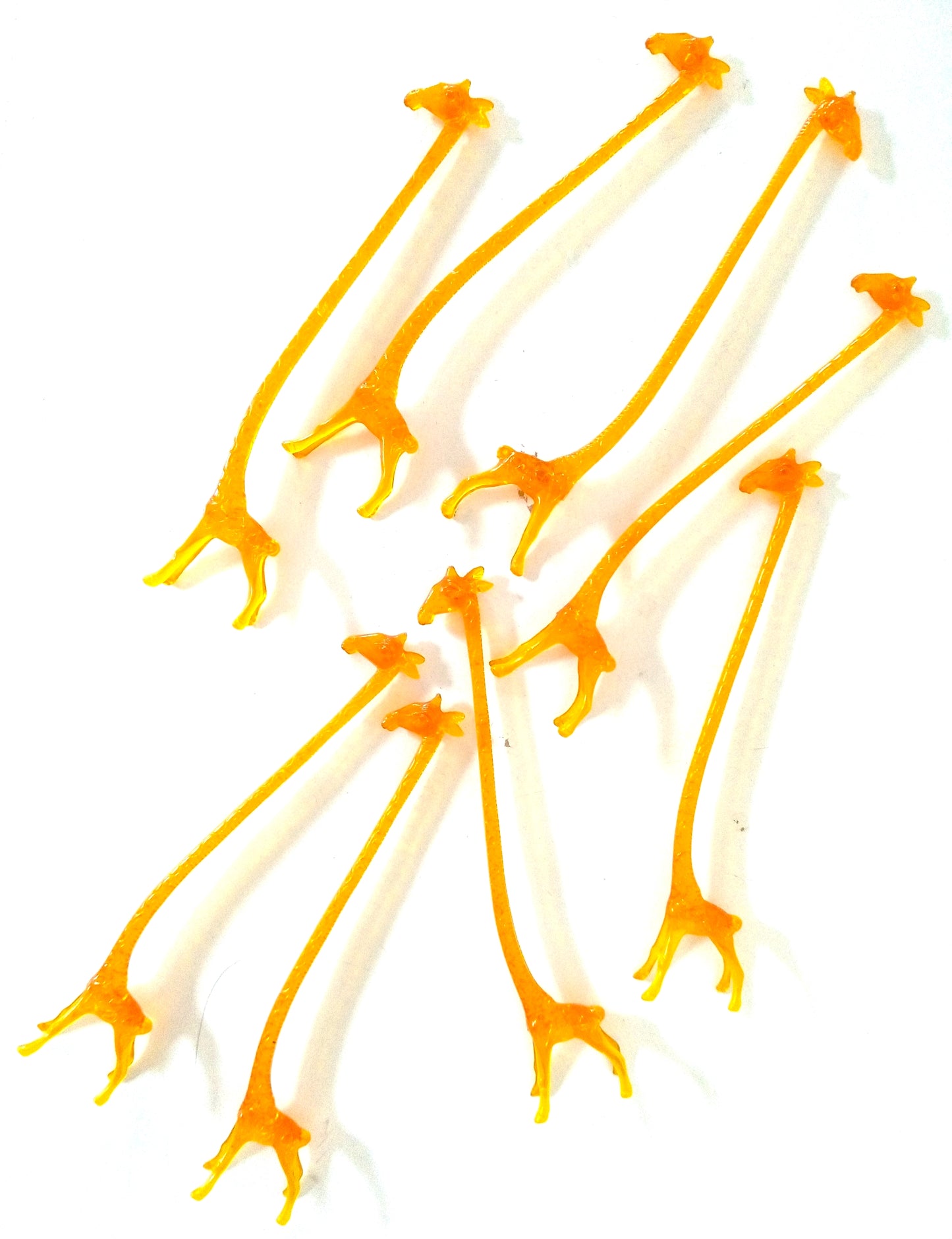 4 agitateurs à cocktail girafe en plastique (2 lots dispos)