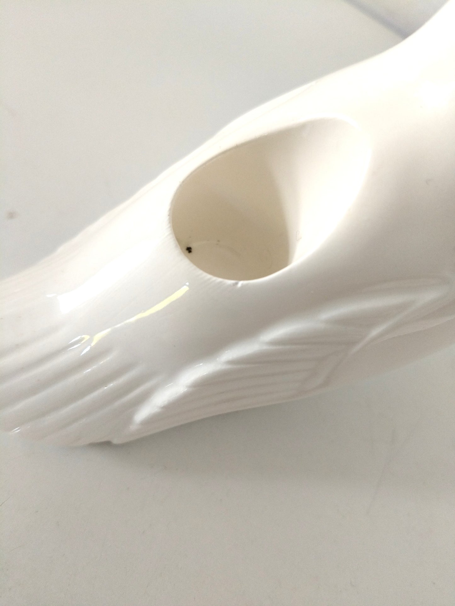 Duo de bougeoirs colombe en céramique