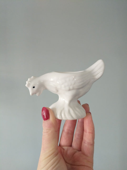 Coquetier poule en porcelaine - cetaitmieuxavant