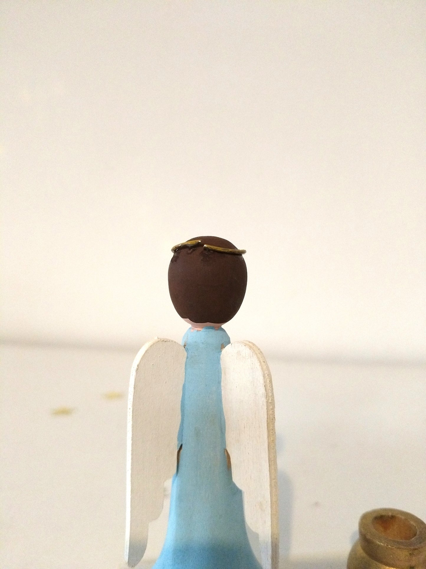 Bougeoir ange en bois Bo-Svensk Hemslöjd Suède Sweden à l'unité