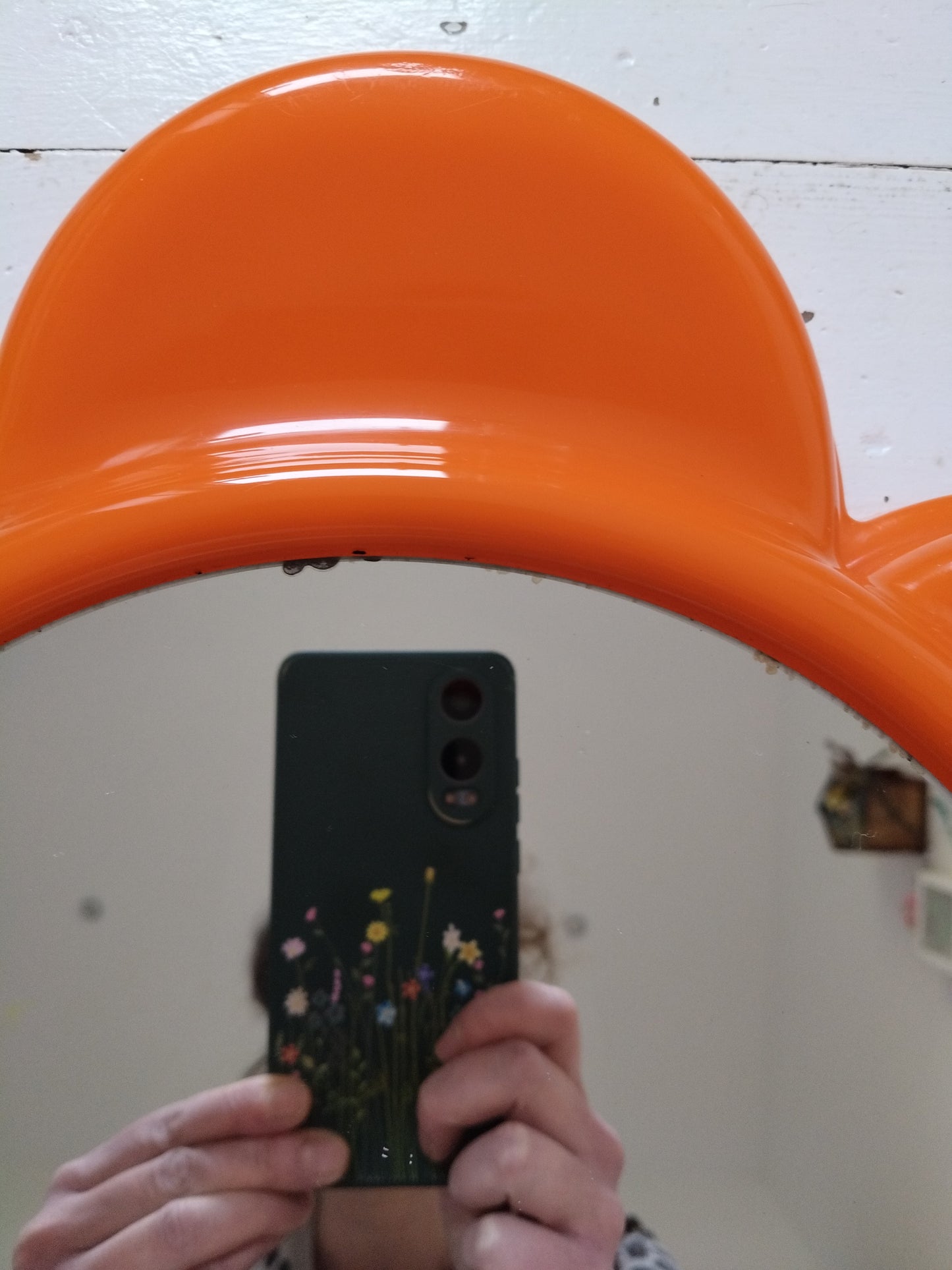 Miroir fleur en plastique vintage Visiva France