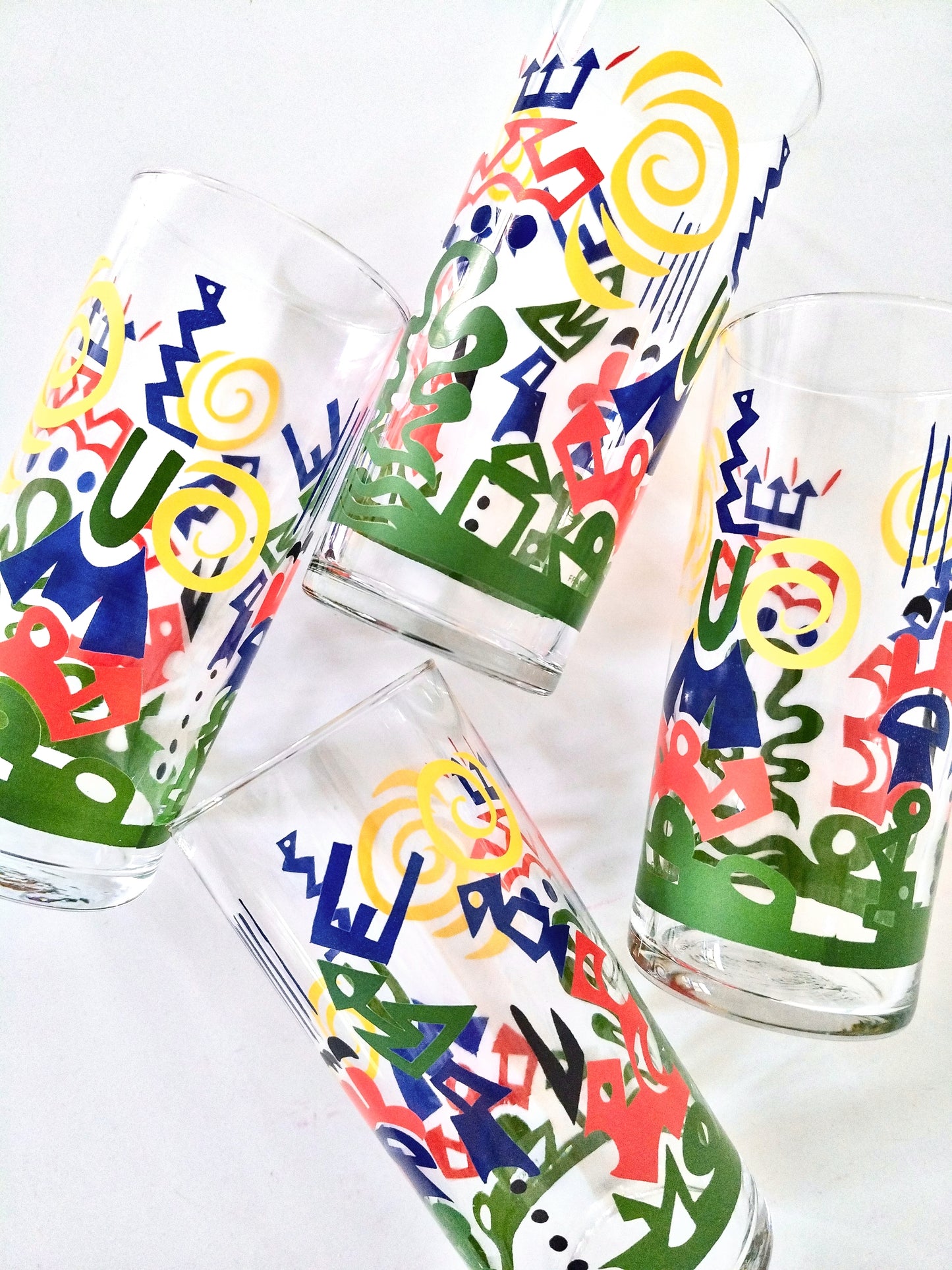 Ensemble de 4 verres vintage