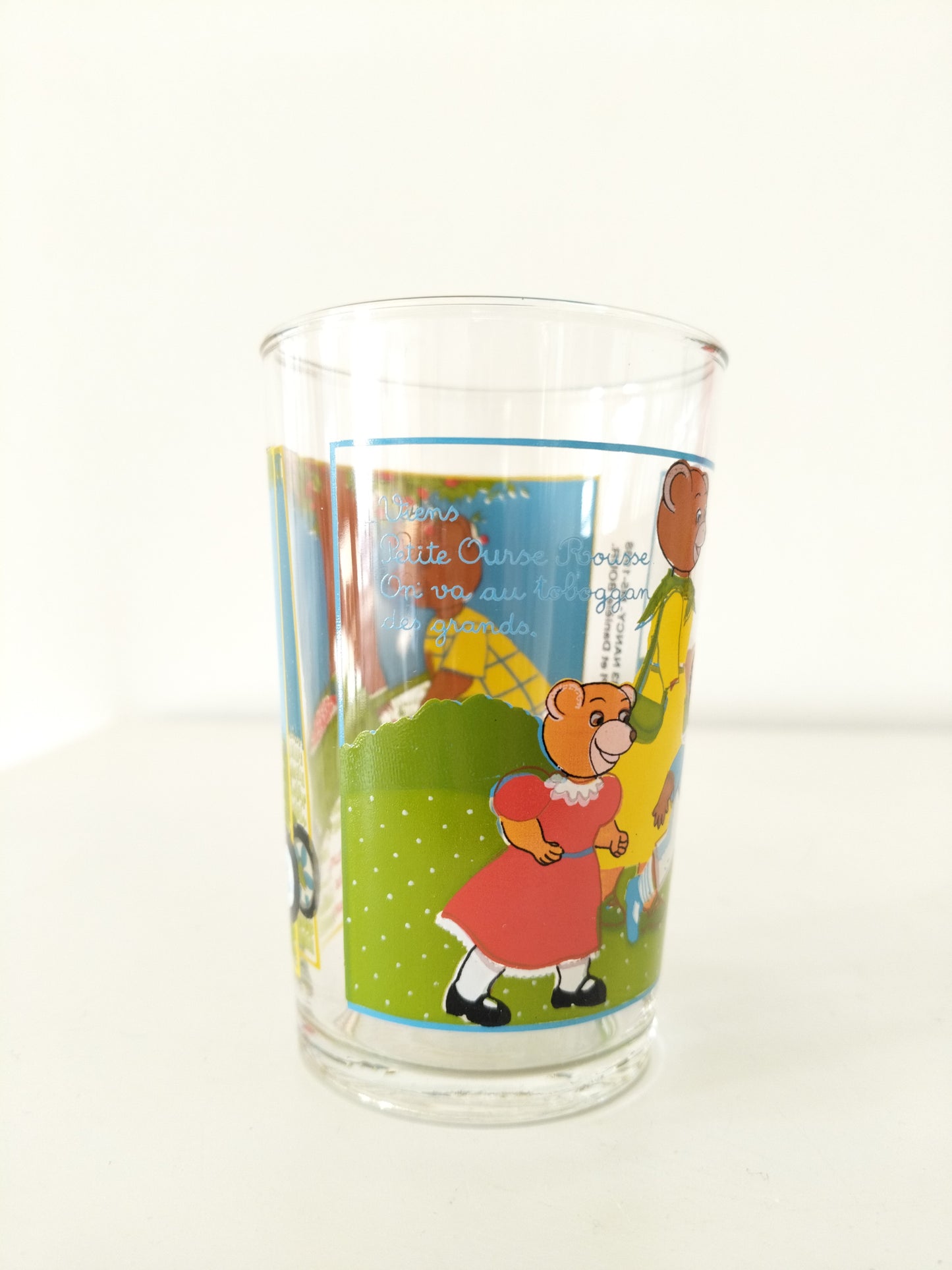 Verre Petit Ours Brun publicitaire Pomme d'Api 1988 et 1999 au choix - cetaitmieuxavant