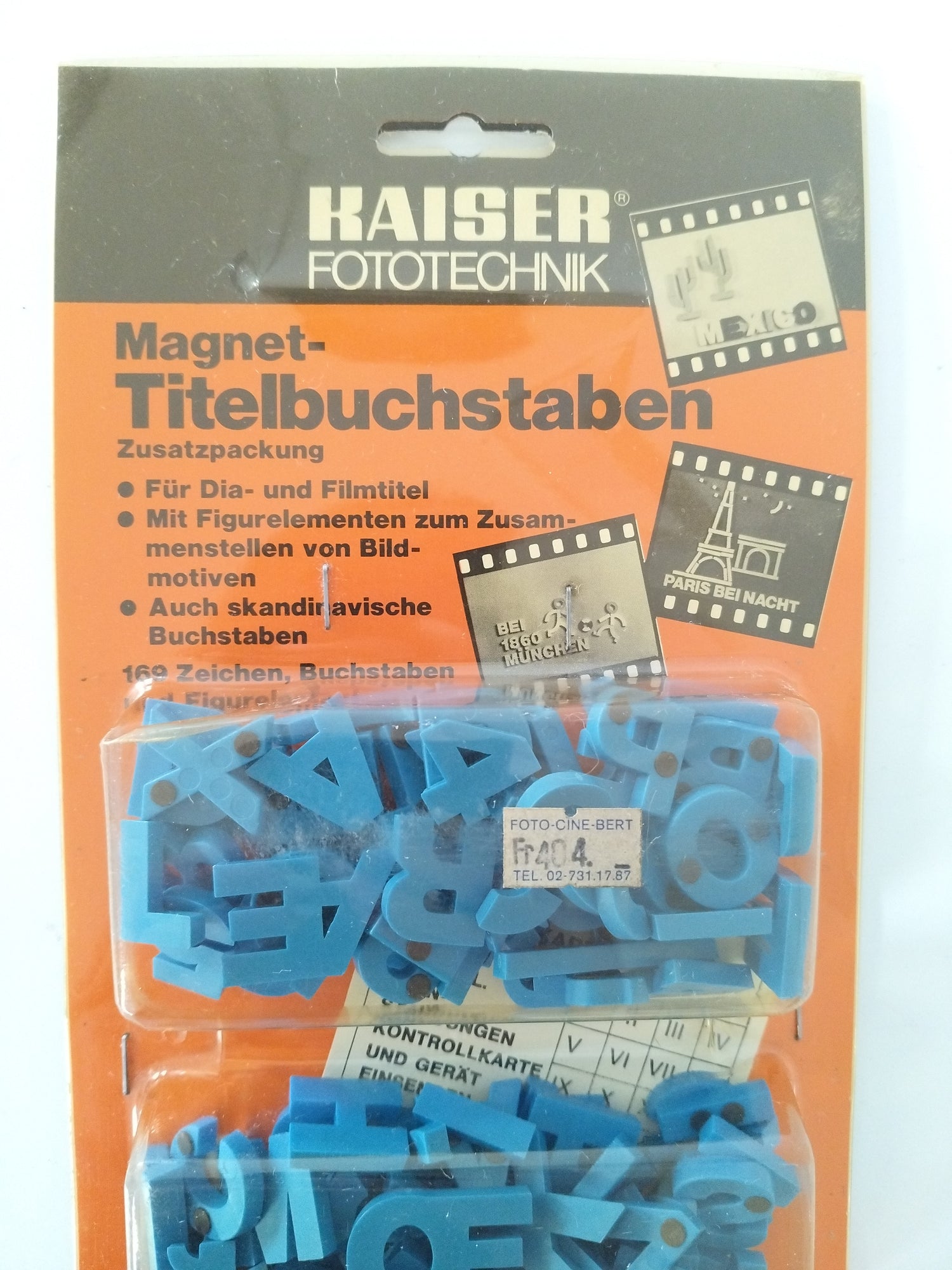 169 lettres, chiffres et éléments de figures magnétiques en plastique Kaiser Fototechnik Germany - cetaitmieuxavant