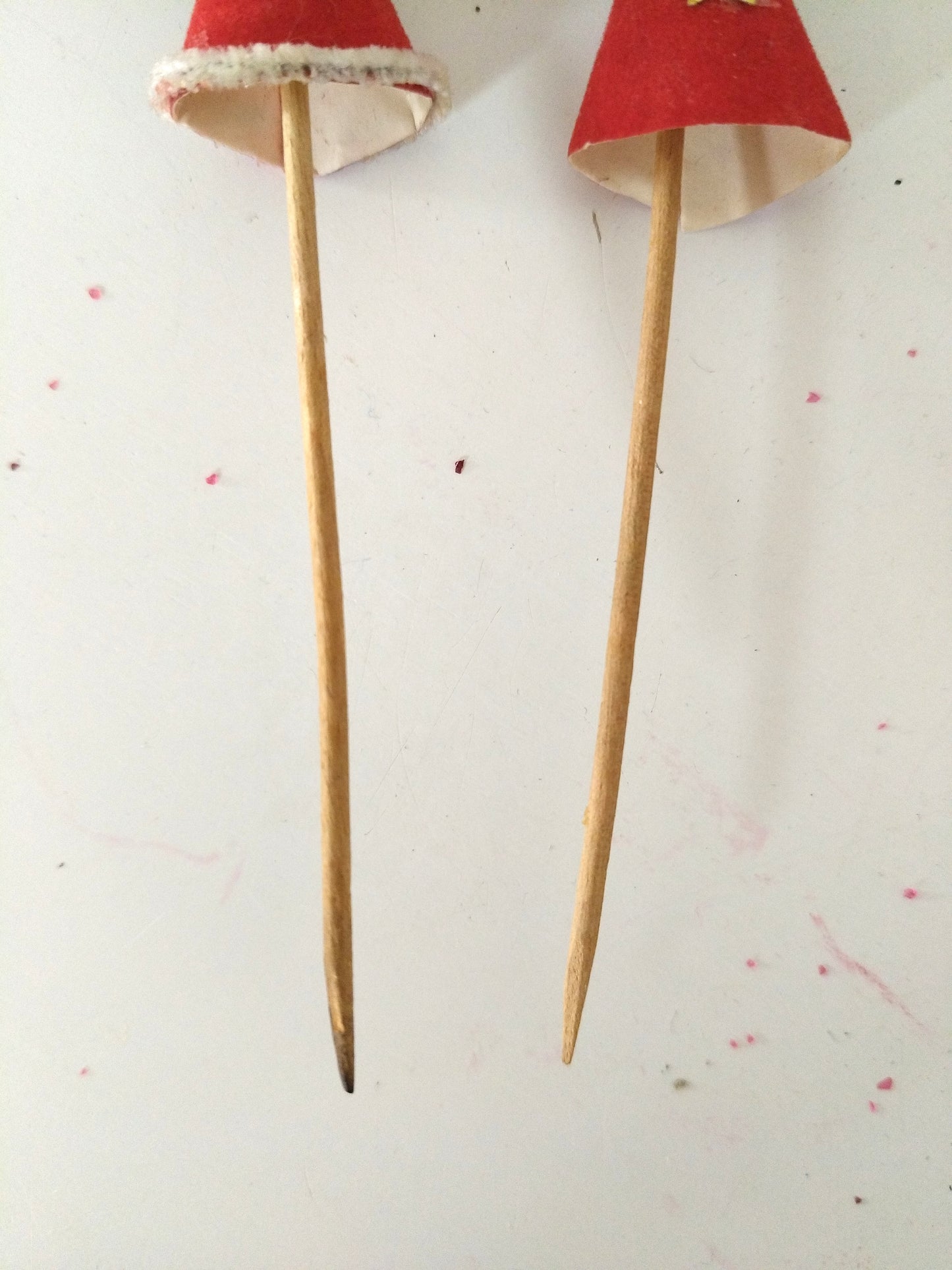 2 anciennes piques décoratives de Noël (4 duos disponibles)