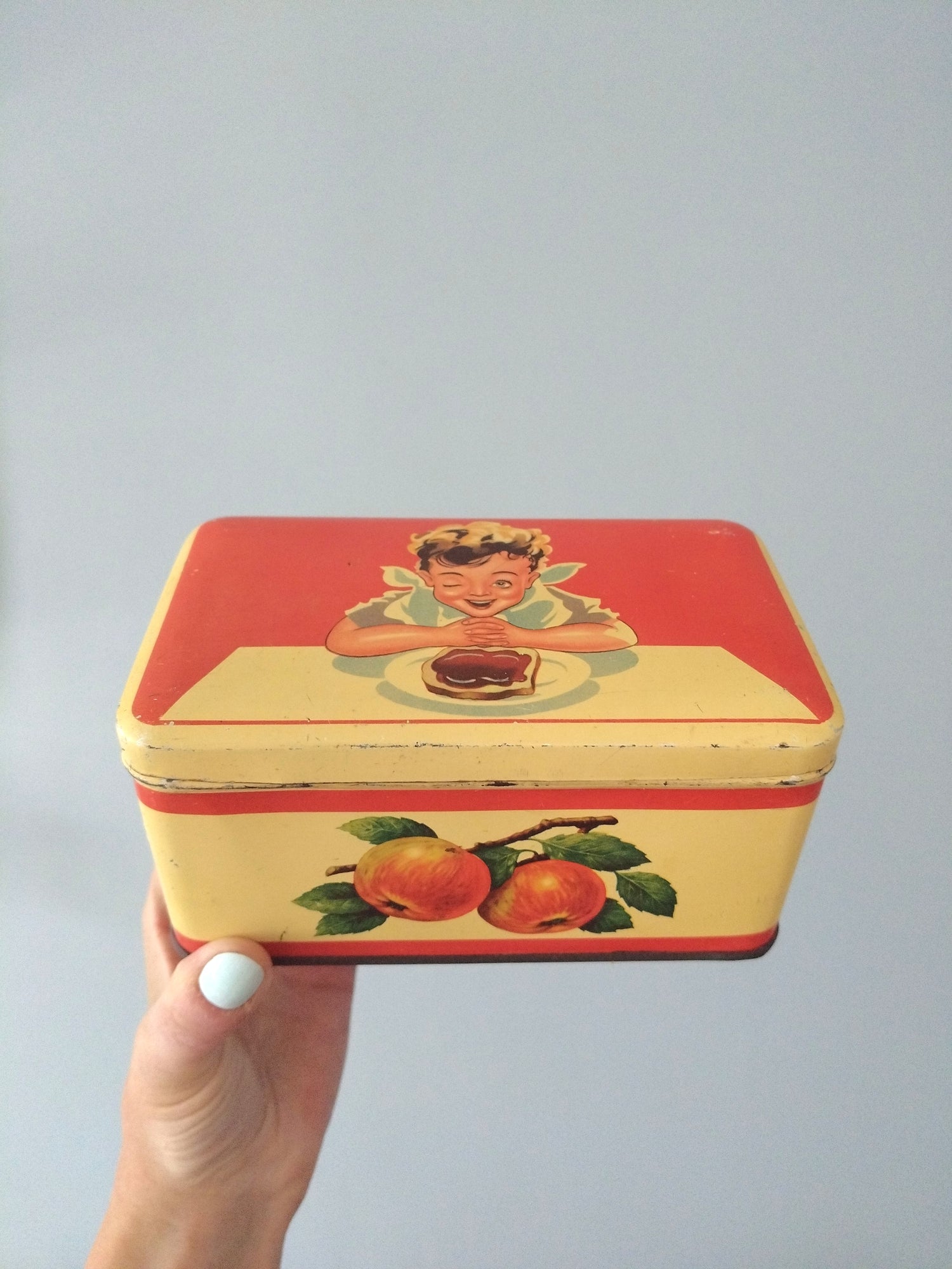 Ancienne boîte métallique publicitaire GFS - cetaitmieuxavant