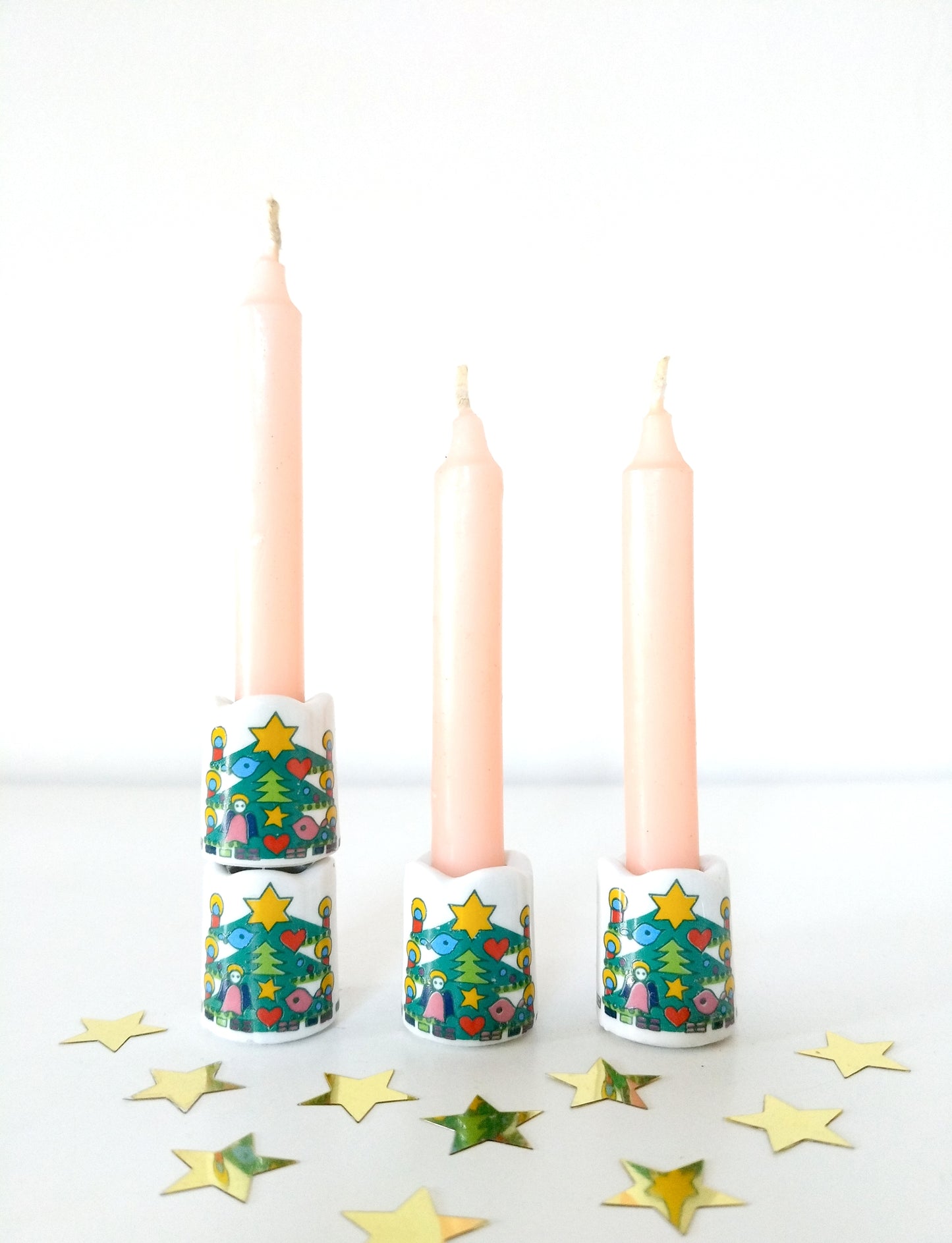 Duo de mini-bougeoirs de Noël Germany + bougies