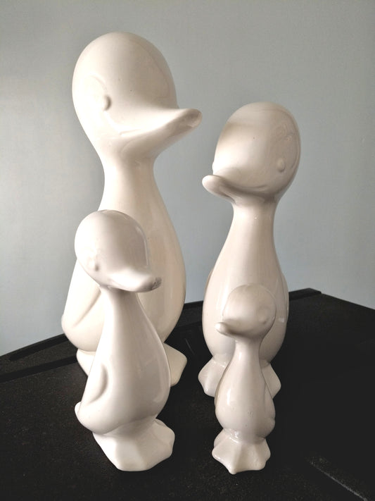 Ensemble de 4 canards en céramique émaillée