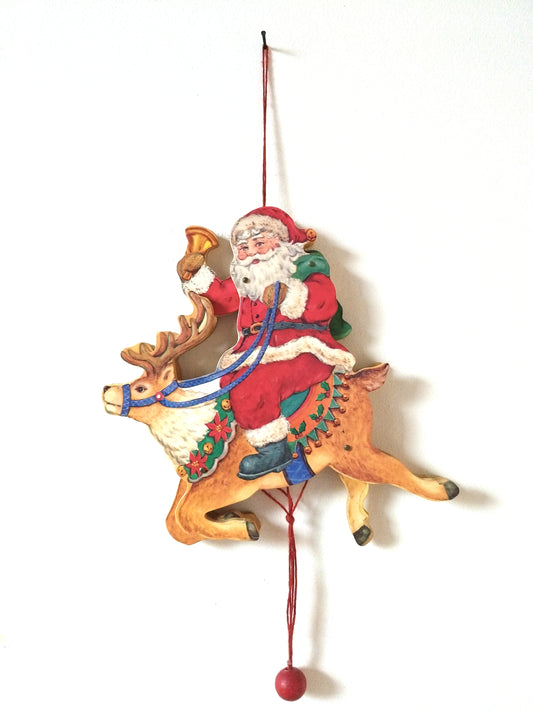 Pantin père Noël en bois