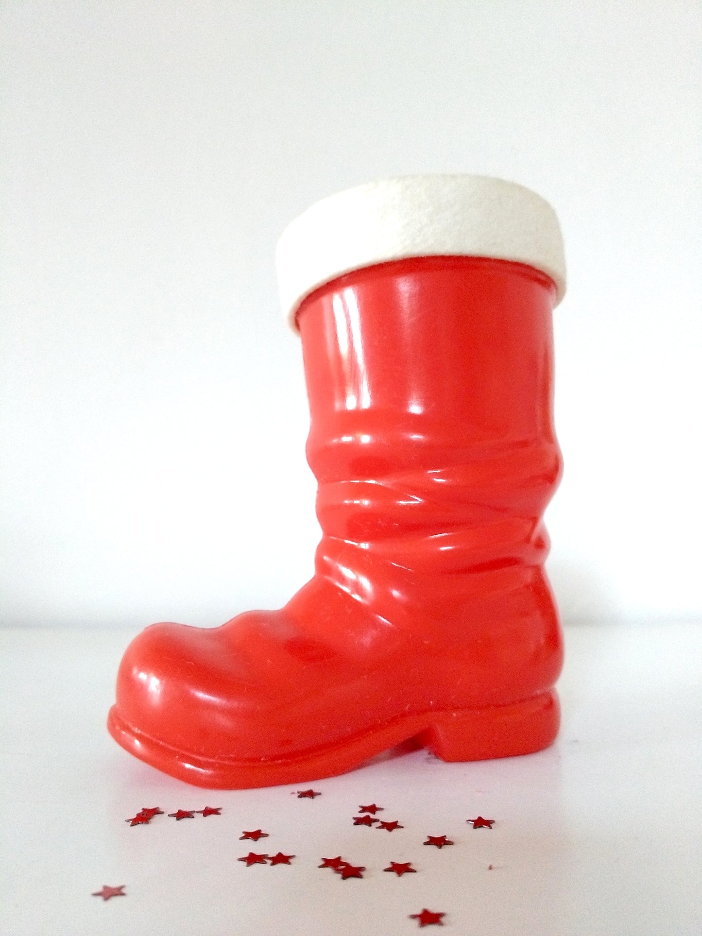 Tirelire botte de Noël en plastique