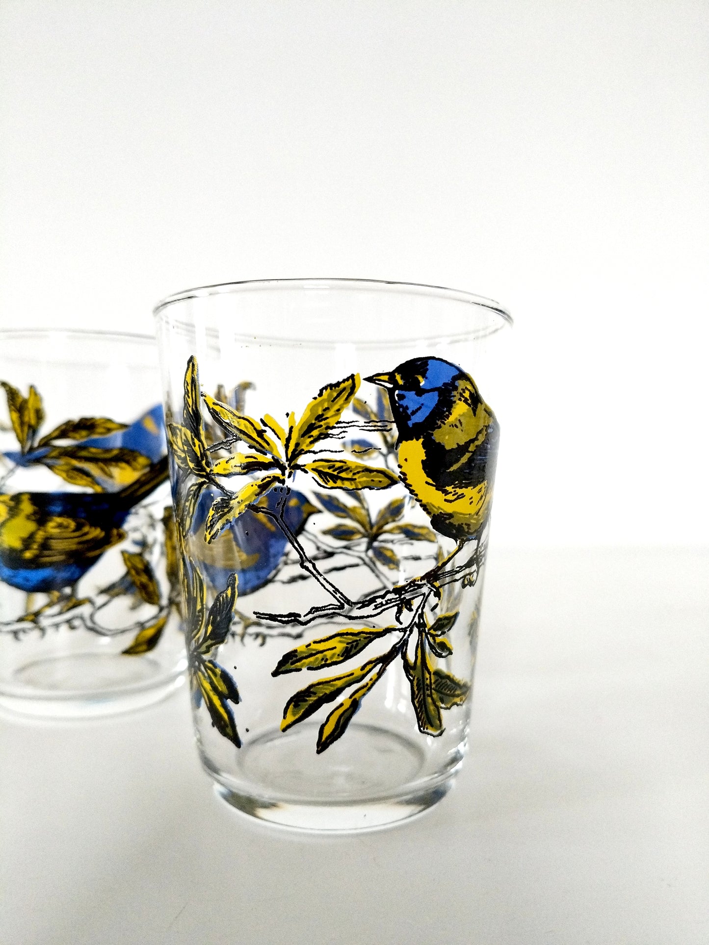 Petits verres à eau décor oiseaux - cetaitmieuxavant