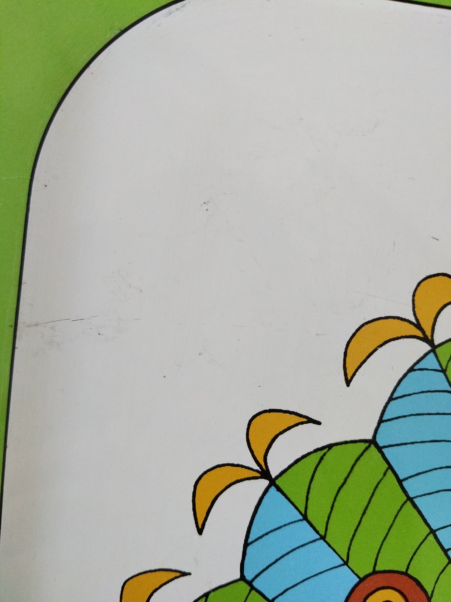 Plateau métallique paon publicitaire Préfontaines Edery